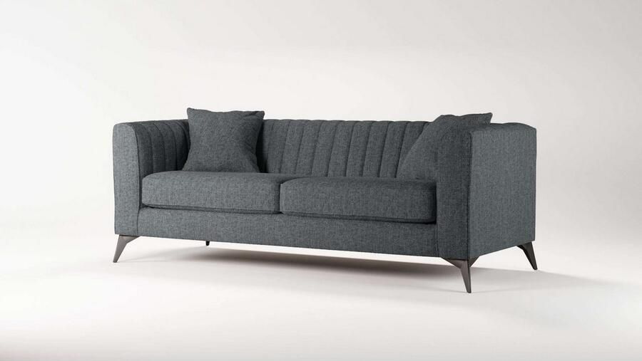 Places of Style 3-zitsbank MATTHEW elegant designsofa afmetingen B D H: 201 86 74 cm fijne stiksels in het ruggebied losse zitkussens inclusief sierkussens