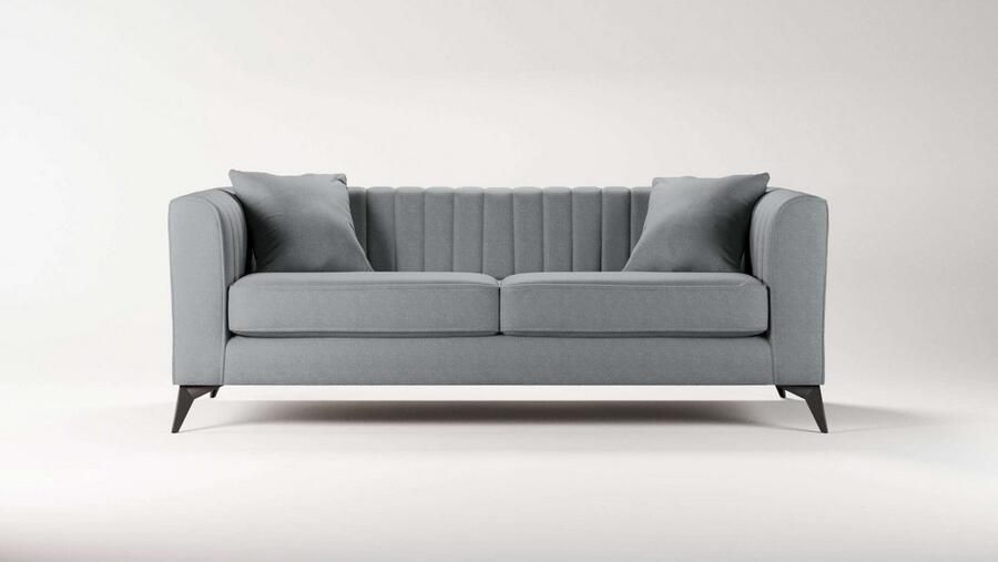 Home affaire 3-zitsbank MATTHEW elegant designsofa afmetingen B D H: 201 86 74 cm fijne stiksels in het ruggebied losse zitkussens inclusief sierkussens