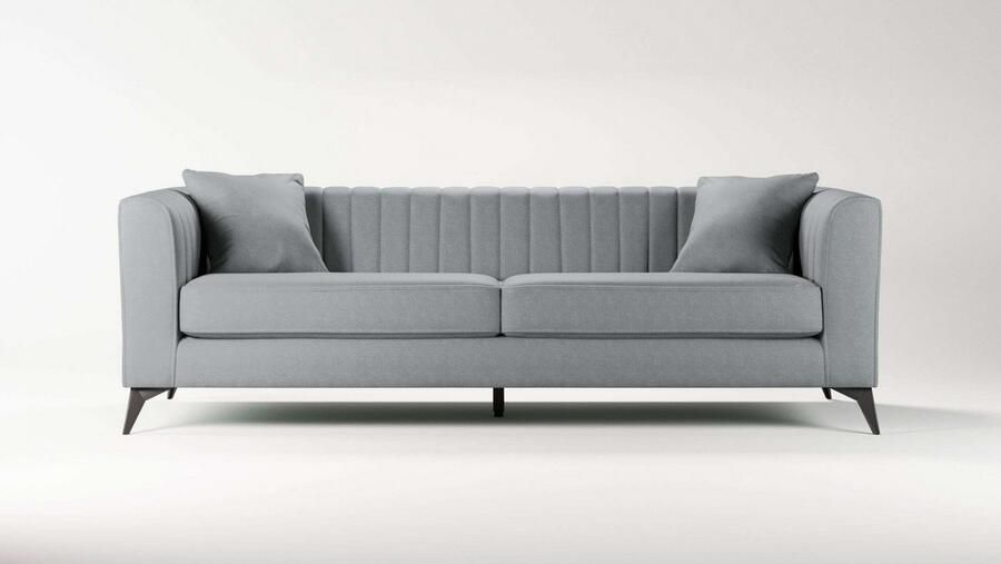 Home affaire 4-zitsbank MATTHEW elegant designsofa afmetingen B D H: 231 86 74 cm XXL stiksels in de rug losse zitkussens inclusief 2. sierkussen