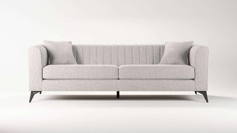 Home affaire 4-zitsbank MATTHEW elegant designsofa afmetingen B D H: 231 86 74 cm XXL stiksels in de rug losse zitkussens inclusief 2. sierkussen