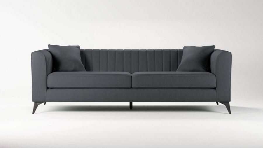 Home affaire 4-zitsbank MATTHEW elegant designsofa afmetingen B D H: 231 86 74 cm XXL stiksels in de rug losse zitkussens inclusief 2. sierkussen