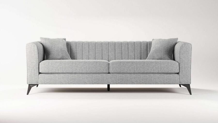 Home affaire 4-zitsbank MATTHEW elegant designsofa afmetingen B D H: 231 86 74 cm XXL stiksels in de rug losse zitkussens inclusief 2. sierkussen