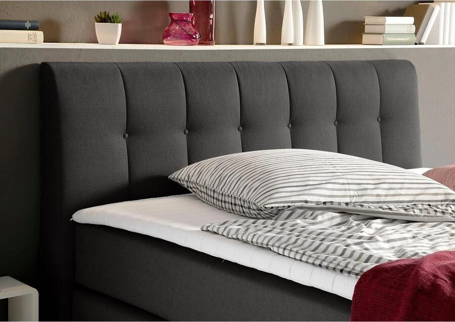 Places of Style Boxspring Cafone incl. topmatras 5 breedtes 3 matrassoorten en 3 hardheden ter keuze