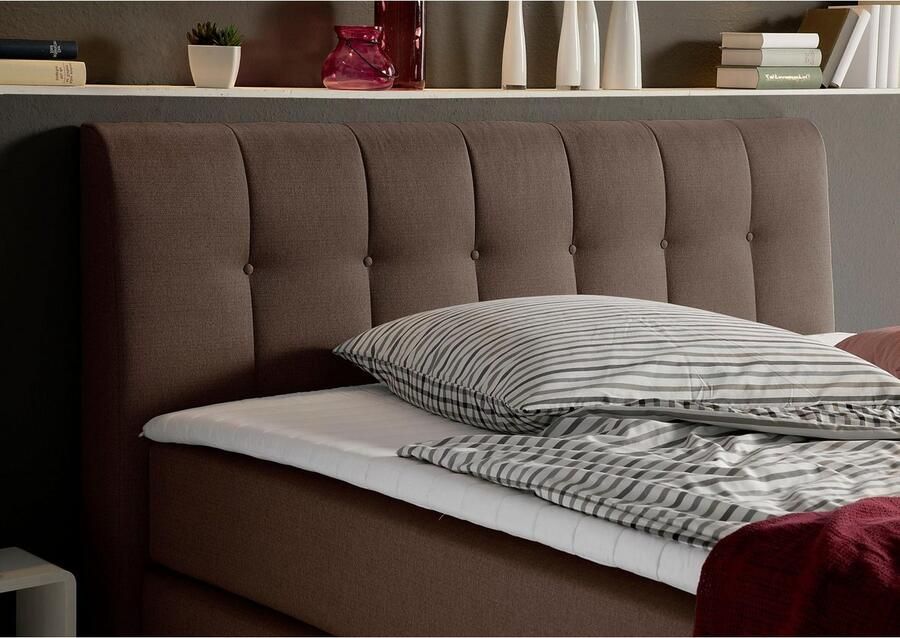 Places of Style Boxspring Cafone incl. topmatras 5 breedtes 3 matrassoorten en 3 hardheden ter keuze