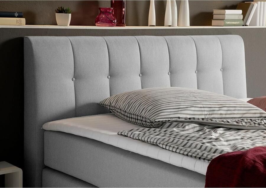 Places of Style Boxspring Cafone incl. topmatras 5 breedtes 3 matrassoorten en 3 hardheden ter keuze