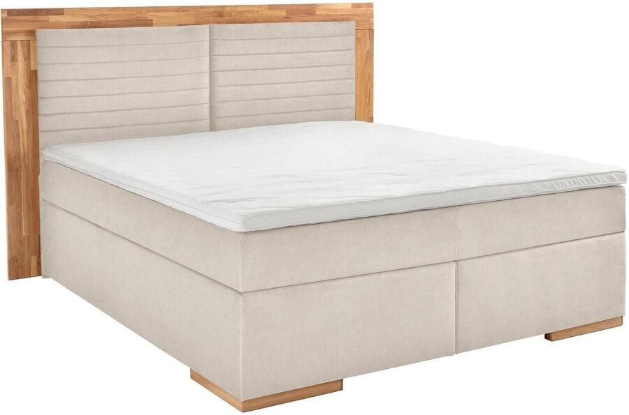 Places of Style Boxspring Cup met massief houten frame met topmatras in 2 hardheden in 3 breedten