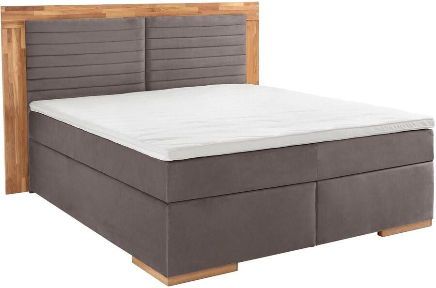 Places of Style Boxspring Cup met massief houten frame met topmatras in 2 hardheden in 3 breedten