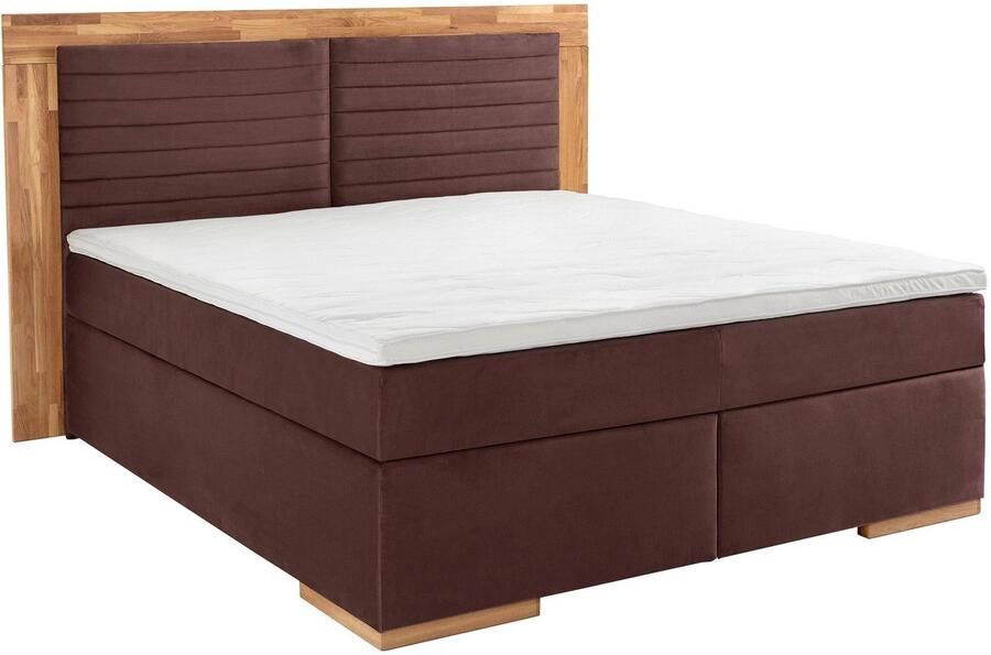 Places of Style Boxspring Cup met massief houten frame met topmatras in 2 hardheden in 3 breedten