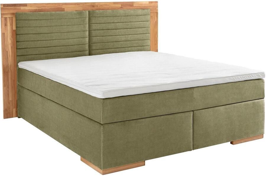 Places of Style Boxspring Cup met massief houten frame met topmatras in 2 hardheden in 3 breedten