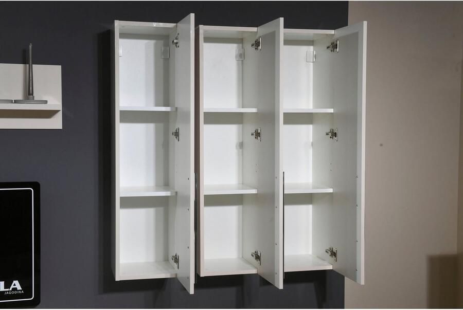 Places of Style Hangende vitrinekast Piano UV gelakt soft-close functie hoogte 115 cm breedte 29 7 cm