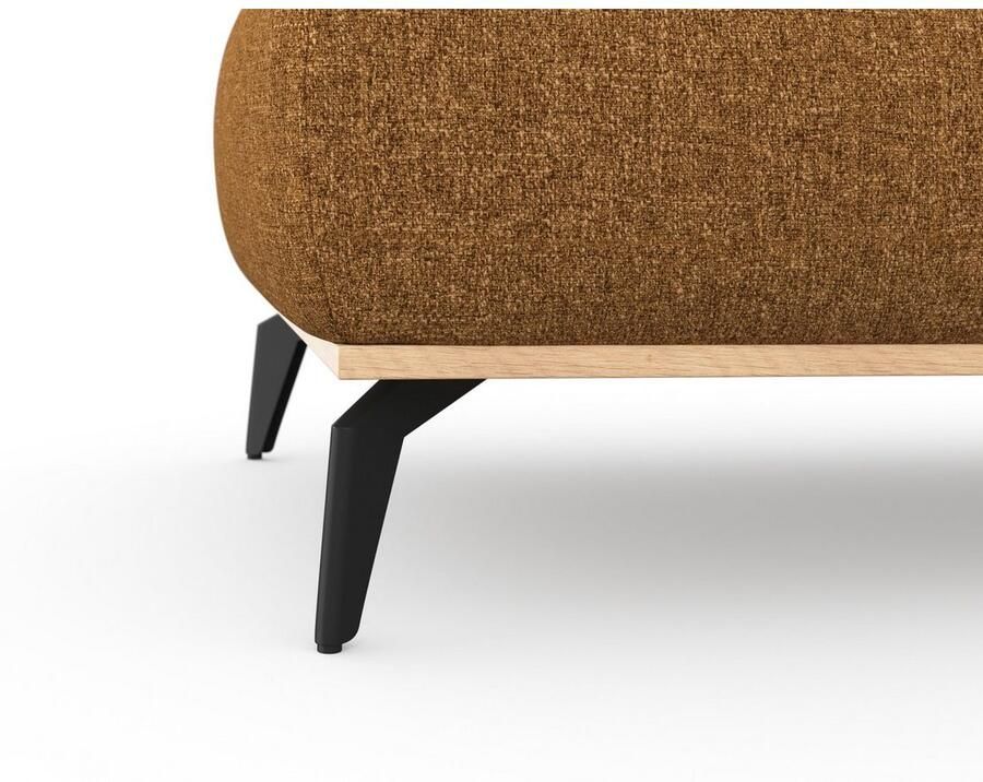 Places of Style Hocker Fjord Met een houten lijst van massief beuken eikenkleurig met poten 15 cm hoog