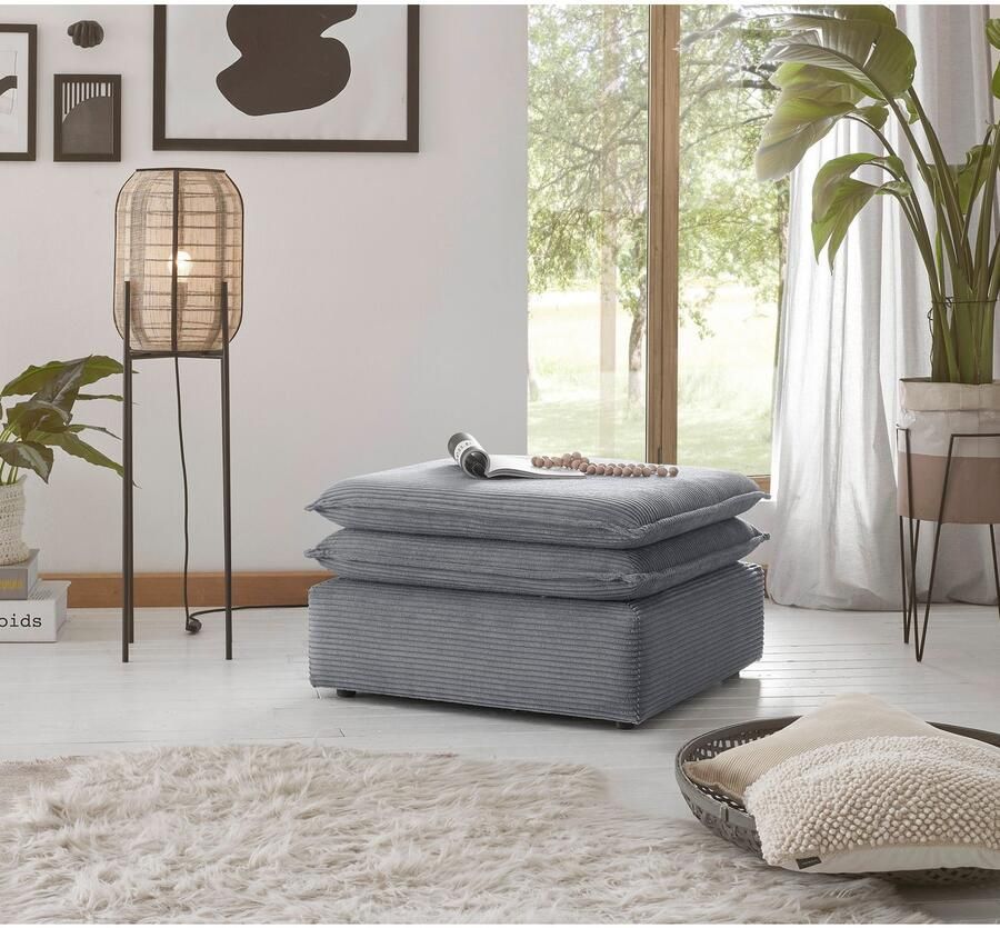 Home affaire Hocker PIAGGE Hoogwaardige cord passend bij de fauteuil