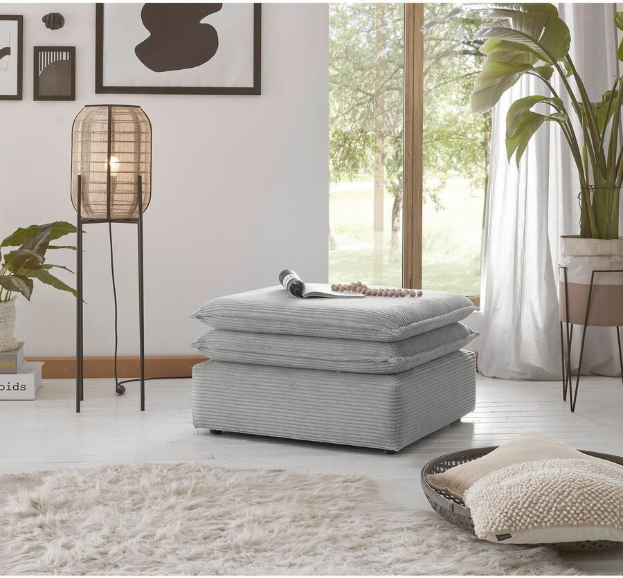 Home affaire Hocker PIAGGE Hoogwaardige cord passend bij de fauteuil