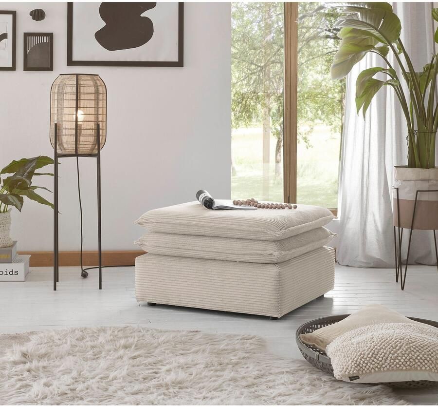 Home affaire Hocker PIAGGE Hoogwaardige cord passend bij de fauteuil