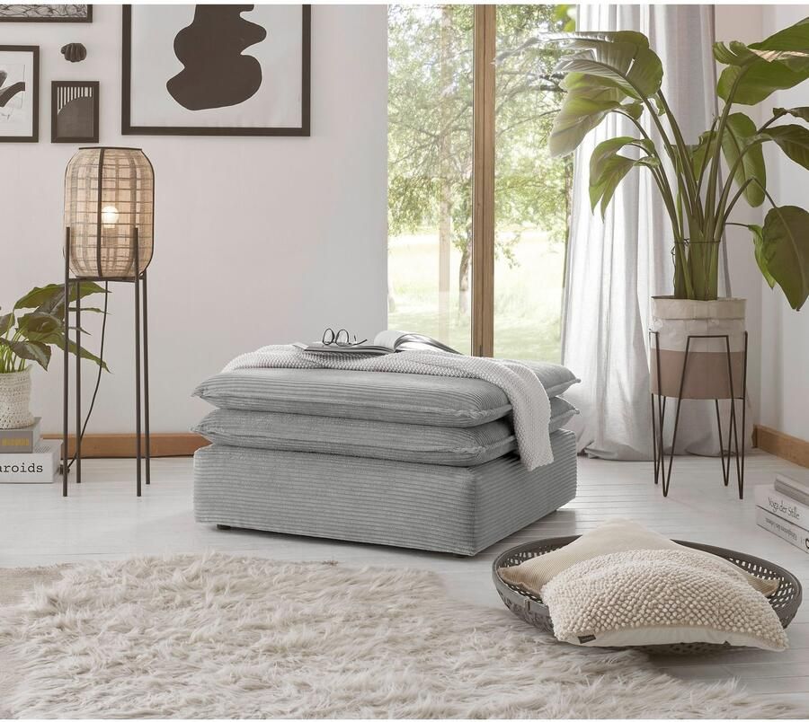 Places of Style Hocker PIAGGE Hoogwaardige cord passend bij de loveseat PIAGGE