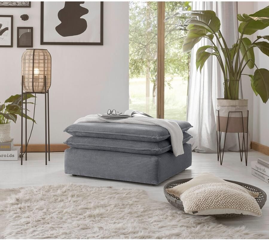 Places of Style Hocker PIAGGE Hoogwaardige cord passend bij de loveseat PIAGGE