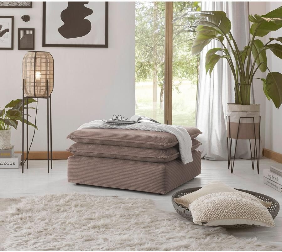 Places of Style Hocker PIAGGE Hoogwaardige cord passend bij de loveseat PIAGGE