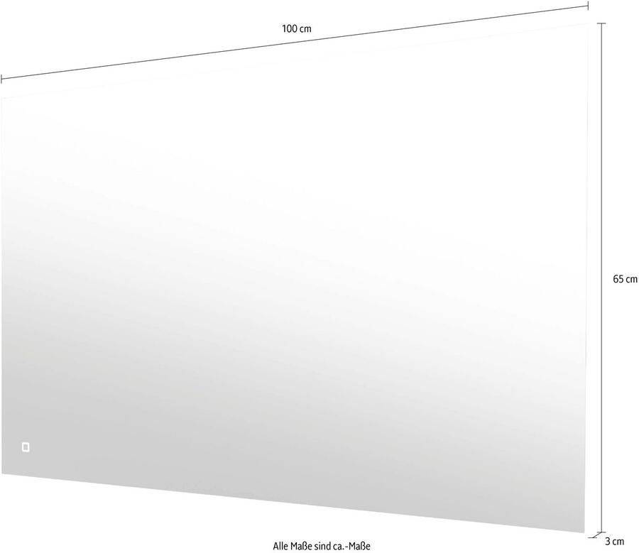Places of Style Led-lichtspiegel Spiegel 100x65