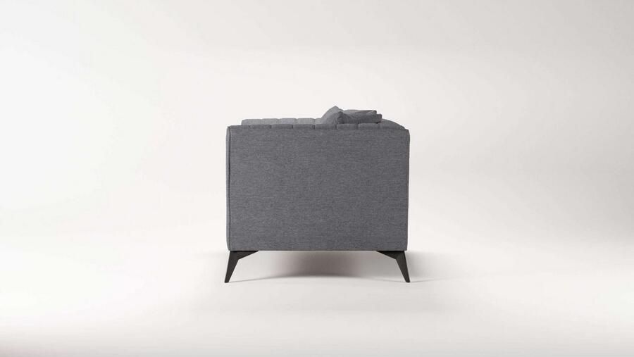 Places of Style Loveseat MATTHEW loungestoel afmetingen B D H: 130 86 74 cm incl. sierkussen fijne stiksels in de rug belastbaar tot 200kg