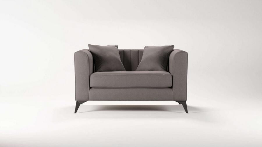 Home affaire Loveseat MATTHEW loungestoel afmetingen B D H: 130 86 74 cm incl. sierkussen fijne stiksels in de rug belastbaar tot 200kg