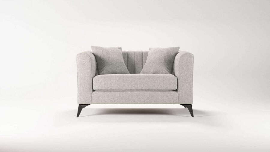 Home affaire Loveseat MATTHEW loungestoel afmetingen B D H: 130 86 74 cm incl. sierkussen fijne stiksels in de rug belastbaar tot 200kg
