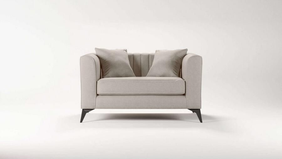 Home affaire Loveseat MATTHEW loungestoel afmetingen B D H: 130 86 74 cm incl. sierkussen fijne stiksels in de rug belastbaar tot 200kg