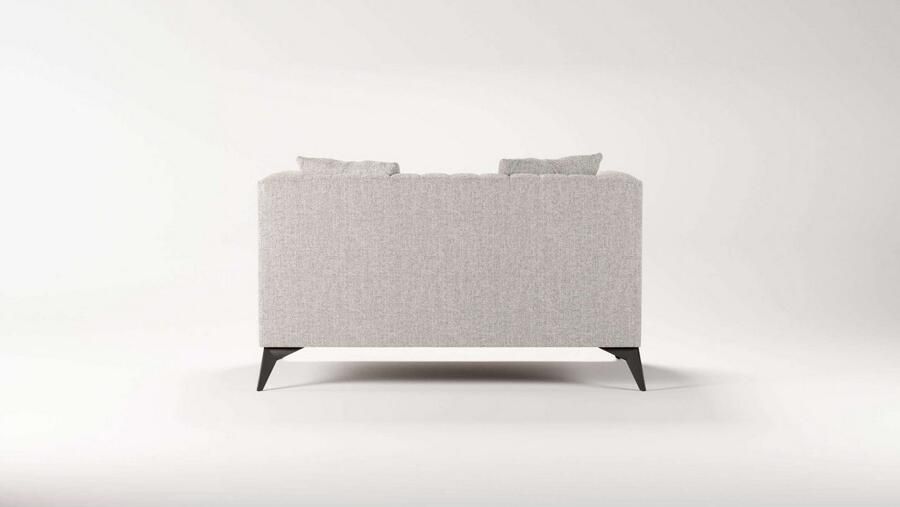Places of Style Loveseat MATTHEW loungestoel afmetingen B D H: 130 86 74 cm incl. sierkussen fijne stiksels in de rug belastbaar tot 200kg