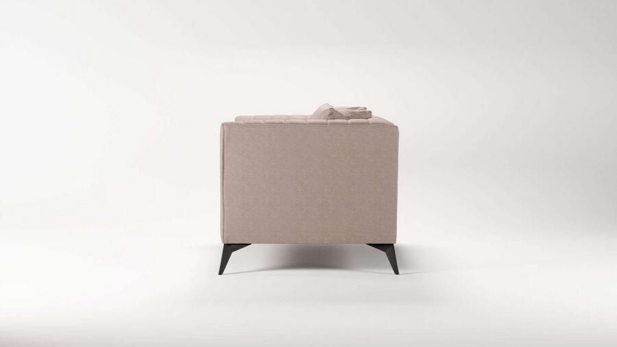 Places of Style Loveseat MATTHEW loungestoel afmetingen B D H: 130 86 74 cm incl. sierkussen fijne stiksels in de rug belastbaar tot 200kg