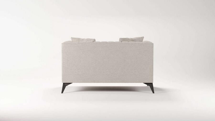 Places of Style Loveseat MATTHEW loungestoel afmetingen B D H: 130 86 74 cm incl. sierkussen fijne stiksels in de rug belastbaar tot 200kg