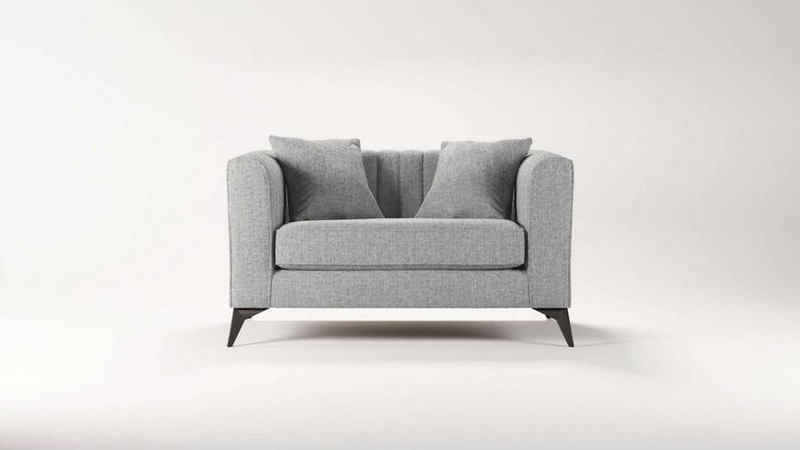 Home affaire Loveseat MATTHEW loungestoel afmetingen B D H: 130 86 74 cm incl. sierkussen fijne stiksels in de rug belastbaar tot 200kg