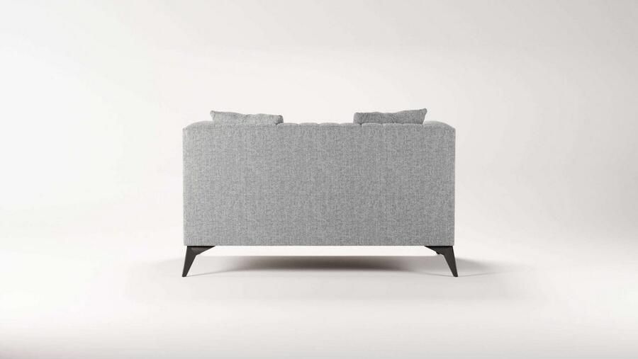 Places of Style Loveseat MATTHEW loungestoel afmetingen B D H: 130 86 74 cm incl. sierkussen fijne stiksels in de rug belastbaar tot 200kg