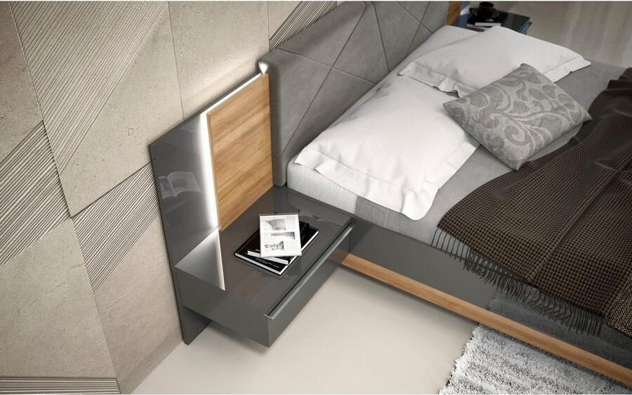 Places of Style Nachtkastje Onyx Nachtkastje met 1 Lade hoogwaardige UV Lak Hoogglans