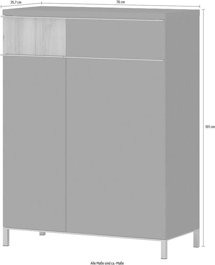 Places of Style Schoenenkast Onyx UV gelakt met soft close-functie