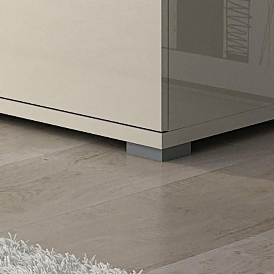 Places of Style Highboard Piano Vitrine UV-gecoat soft close-functie