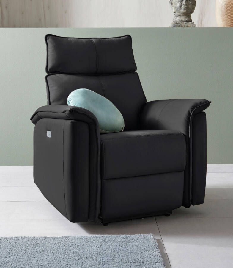 Home affaire Relaxfauteuil Zola TV-stoel met slaapfunctie stoel voor woonkamer met elektrische relaxfunctie en usb-aansluiting breedte 87 cm