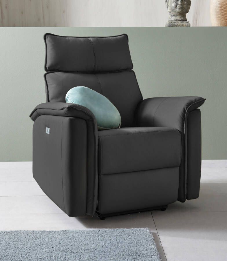 Home affaire Relaxfauteuil Zola TV-stoel met slaapfunctie stoel voor woonkamer met elektrische relaxfunctie en usb-aansluiting breedte 87 cm
