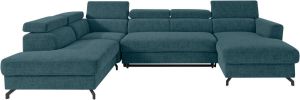 Places of Style Zithoek Casagrande incl. verstelbare hoofdsteun naar keuze met slaapfunctie en bedkist ook met aqua clean-bekleding