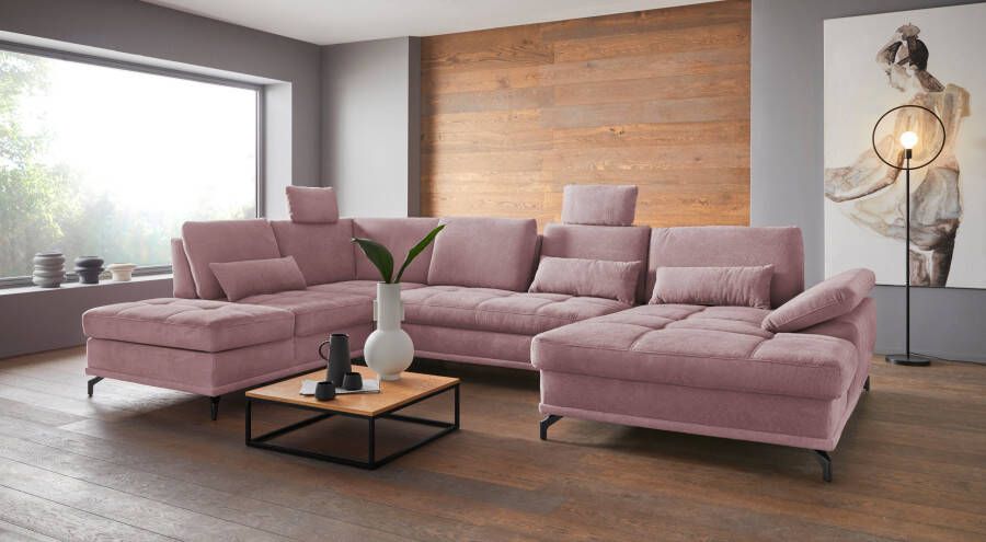 Places of Style Zithoek Costello L-vorm met zitdiepteverstelling armleuningverstelling en