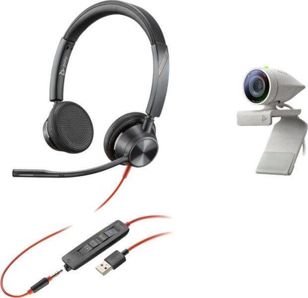 Poly Over-ear-hoofdtelefoon Studio P5 USB HD Webcam Bundle met Blackwire C3325