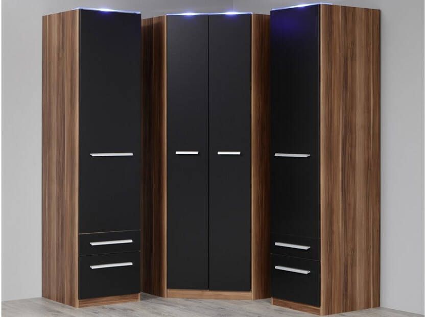 Priess Hoekkledingkast Barcelona kledingkast hoekoplossing ruimtewonder