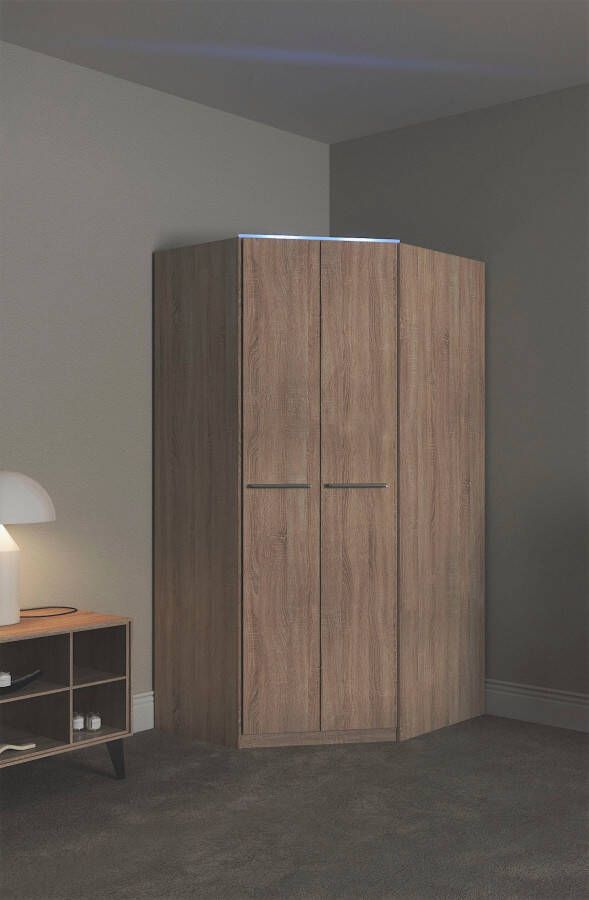 Priess Hoekkledingkast Barcelona kledingkast hoekoplossing ruimtewonder