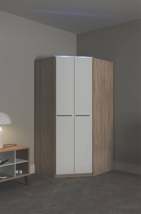 Priess Hoekkledingkast Barcelona kledingkast hoekoplossing ruimtewonder