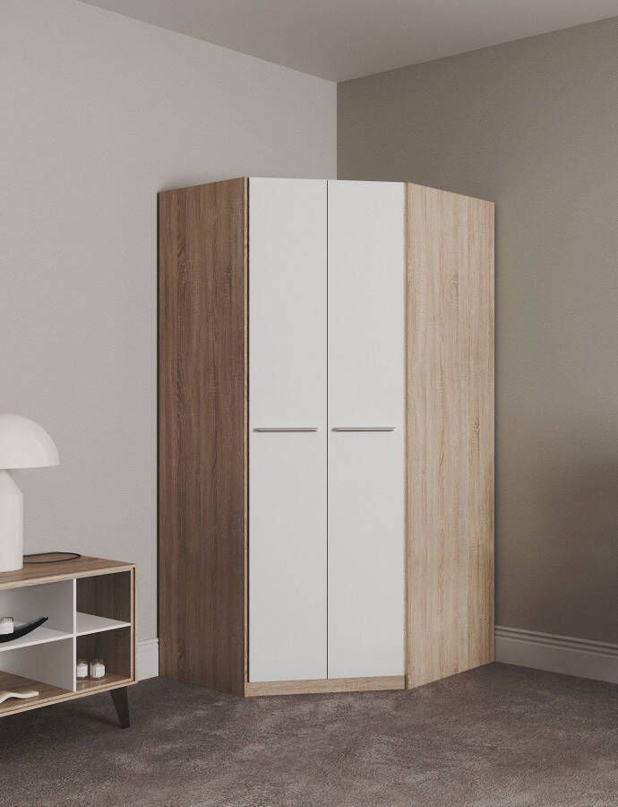 Priess Hoekkledingkast Barcelona kledingkast hoekoplossing ruimtewonder