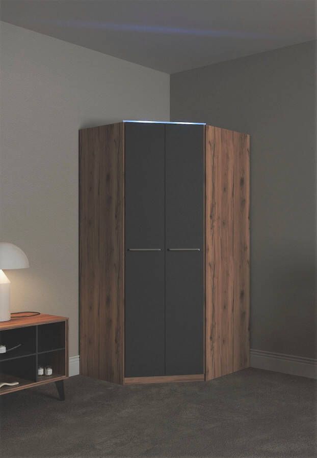 Priess Hoekkledingkast Barcelona kledingkast hoekoplossing ruimtewonder