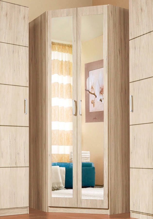 Priess Hoekkledingkast Bilbao met 3 verschillende fronten