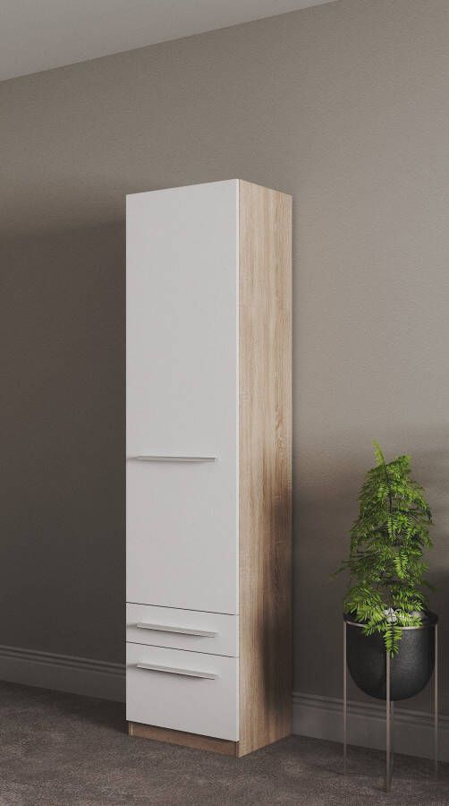 Priess Kledingkast Kast garderobe waskast Barcelona in 5 breedtes veel opbergruimte ruime lades met spiegel made in germany