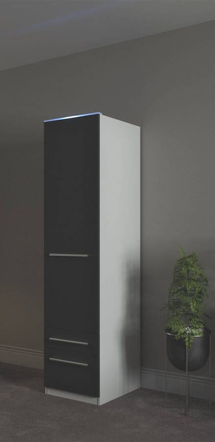 Priess Kledingkast Kast garderobe waskast Barcelona in 5 breedtes veel opbergruimte ruime lades met spiegel made in germany