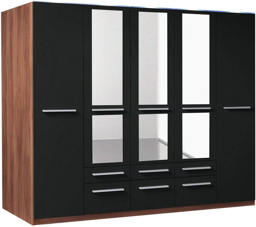 Priess Kledingkast Kast garderobe waskast Barcelona in 5 breedtes veel opbergruimte ruime lades met spiegel made in germany