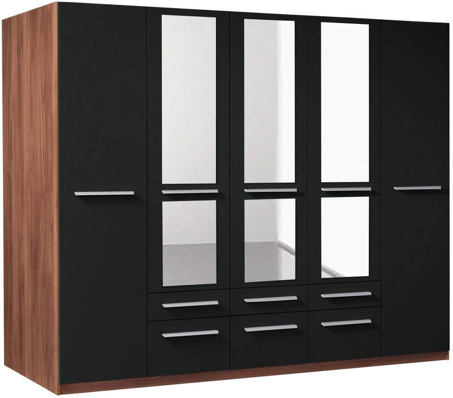 Priess Kledingkast Kast garderobe waskast Barcelona in 5 breedtes veel opbergruimte ruime lades met spiegel made in germany