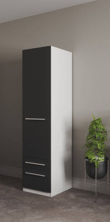 Priess Kledingkast Kast garderobe waskast Barcelona in 5 breedtes veel opbergruimte ruime lades met spiegel made in germany